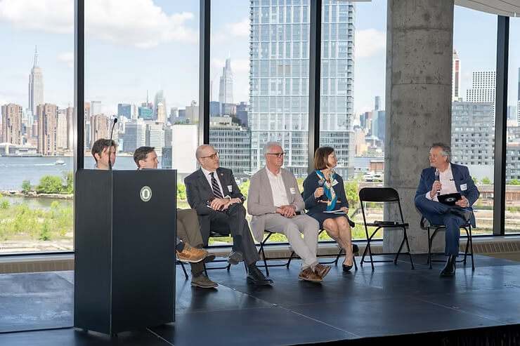Executive retreat and leadership meeting setup at Vesper Events, Brooklyn waterfront venue