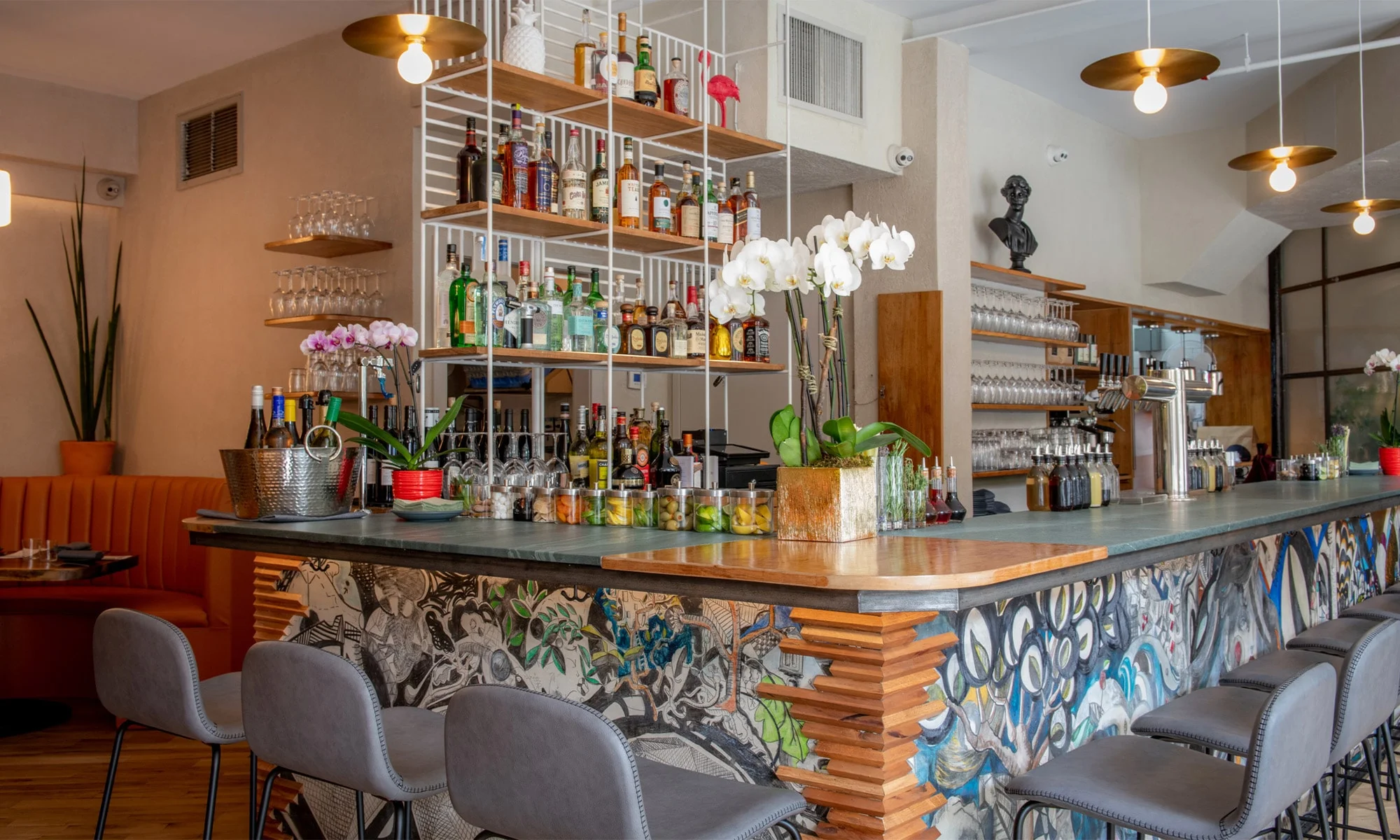 Interior of MADRE, the MICHELIN Guide restaurant in Greenpoint, Brooklyn